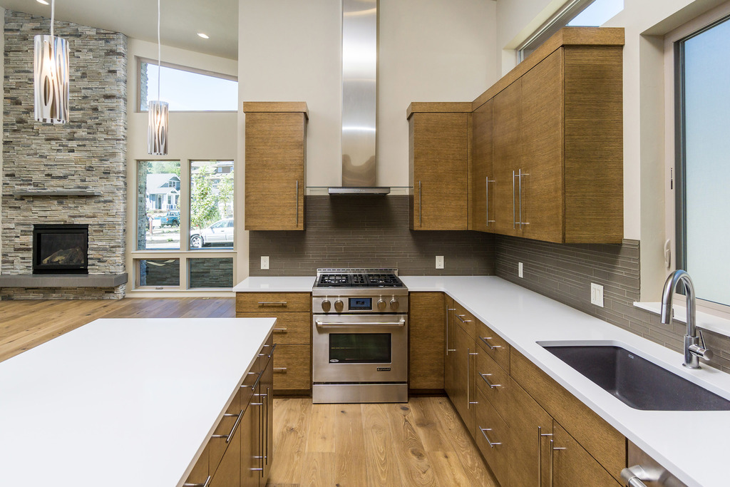 Modern kitchen with stainless equipment