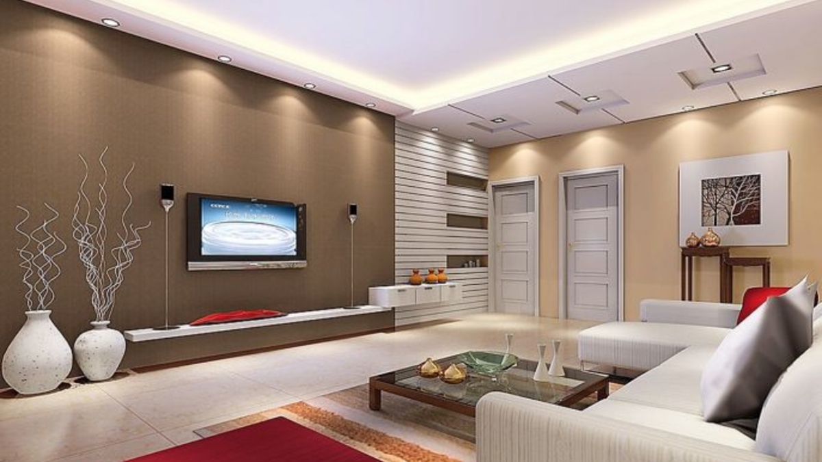 Hi-tech house. Living room with twilight Stock Photo by ©fly_wish 146716371