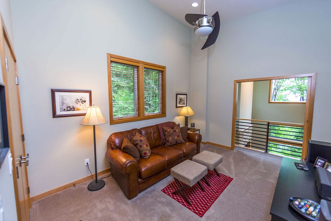 Second Floor Hall with a Leather Sofa