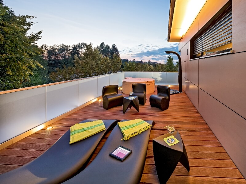 Spacious terrace on the second floor