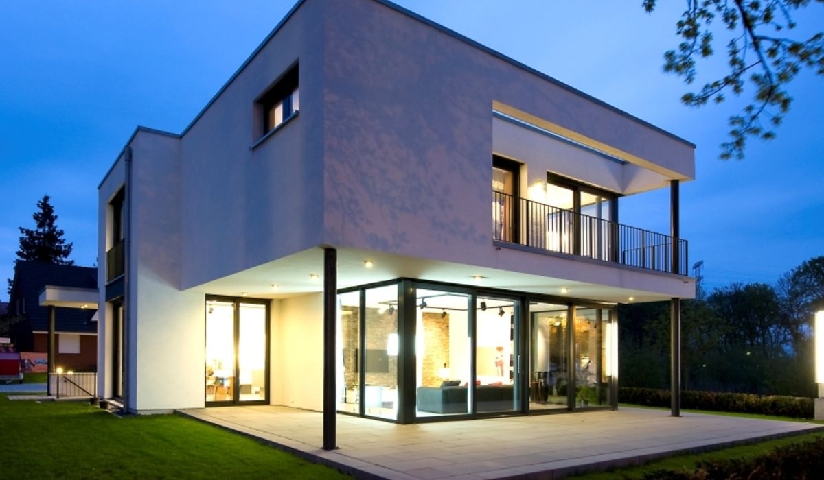 Two Story Contemporary House Plan Villa Oak