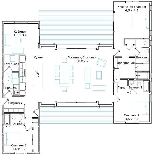 Concept H Shaped House Plans With Breezeway House Plan With Dimensions Concept H Shaped House Plans With Breezeway House Plan With Dimensions