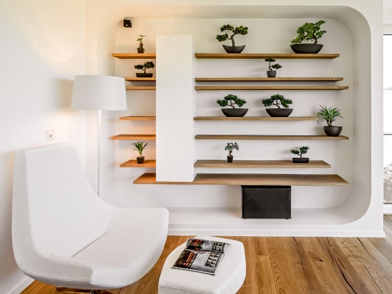Open shelves for your favorite collection