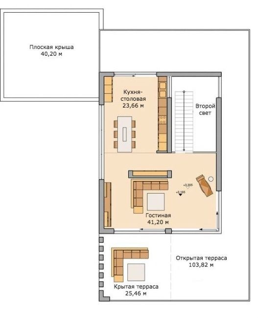 План 2 этажа дома Арта
