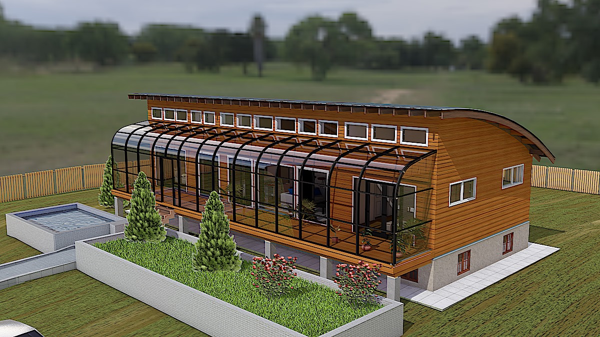 House Plan With Curved Roof And Wintergarden house-plan-with-curved-roof-and-wintergarden