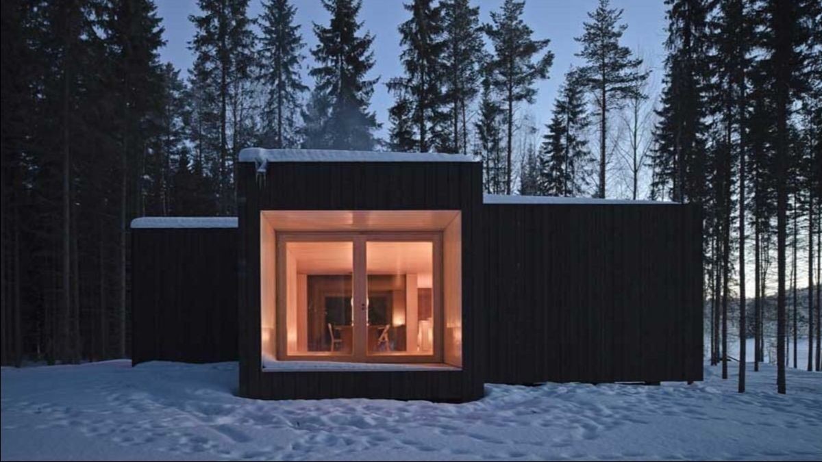 Современная дача - Вилла 4 угла от финских архитекторов Avanto Architects  крестообразной формы