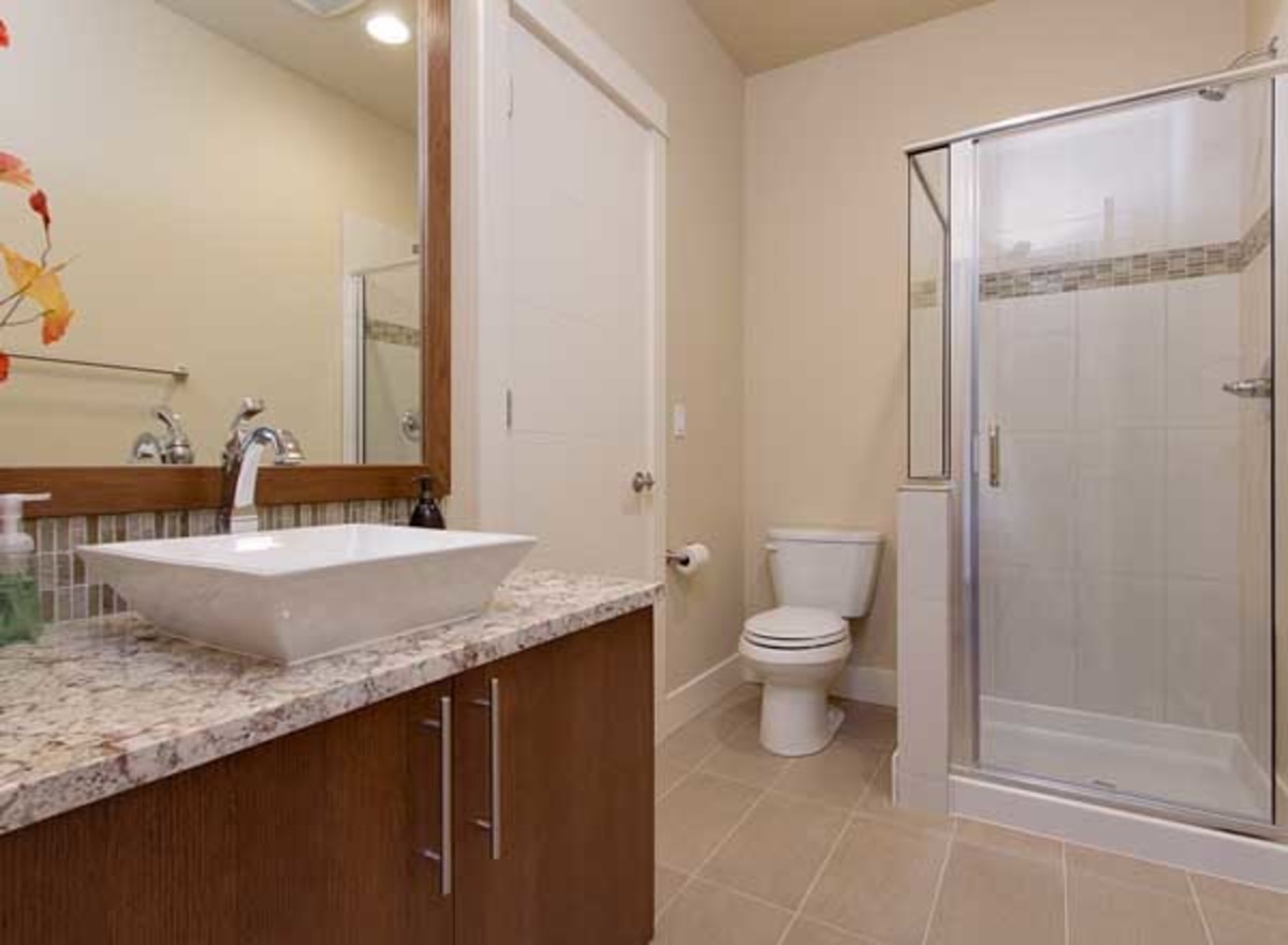 Glass Shower in bathroom #
