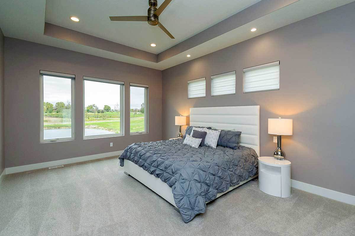 The modern master bedroom
