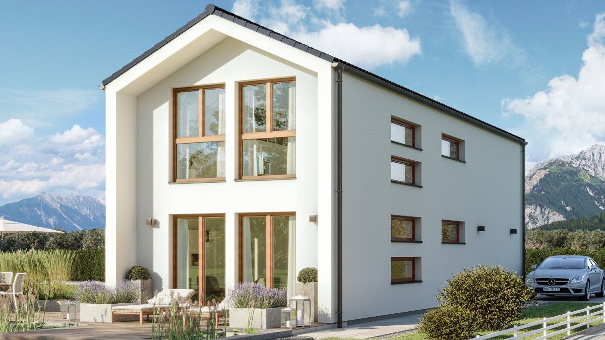 The BALANCE 131 is a compact dream house and thanks to its intelligently designed floor plan, there is enough space even on very narrow plots or vacant lots. With a length of over 14 meters, it offers spacious living in a one-floor plan thanks to its future-oriented design.