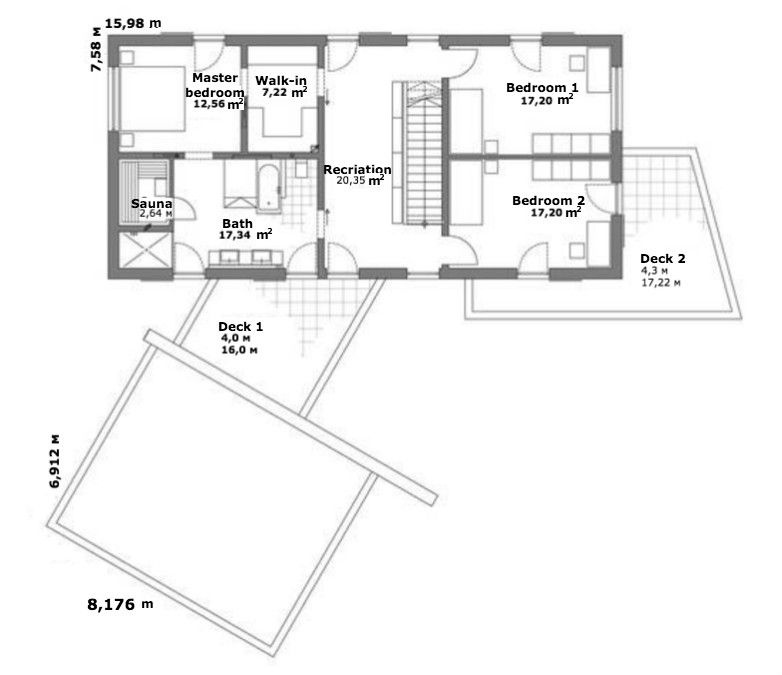 Luxhaus second floor plan