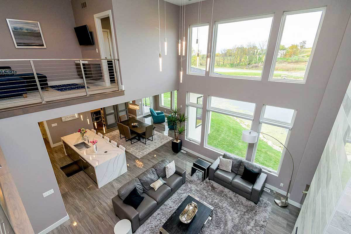 Living room view from the second floor