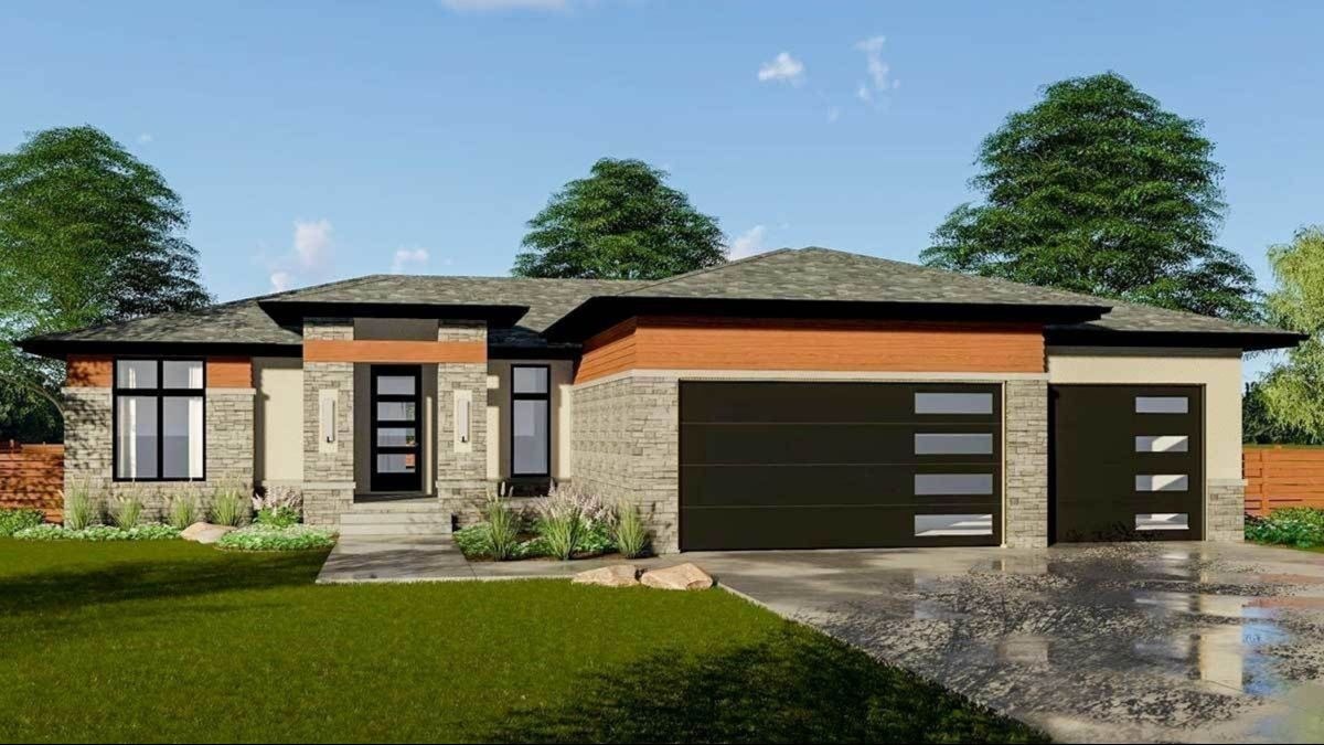 3 Bed Modern  Prairie  House  Plan 